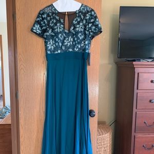 Gorgeous full length jade dress